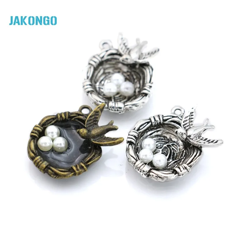 5pcs Tibetan Silver Plated Birds Egg Nest Charms Pendants for Jewelry Making DIY Handmade Craft 24x20mm
5pcs Tibetan Silver Plated Birds Egg Nest Charms Pendants for Jewelry Making DIY Handmade Craft 24x20mm