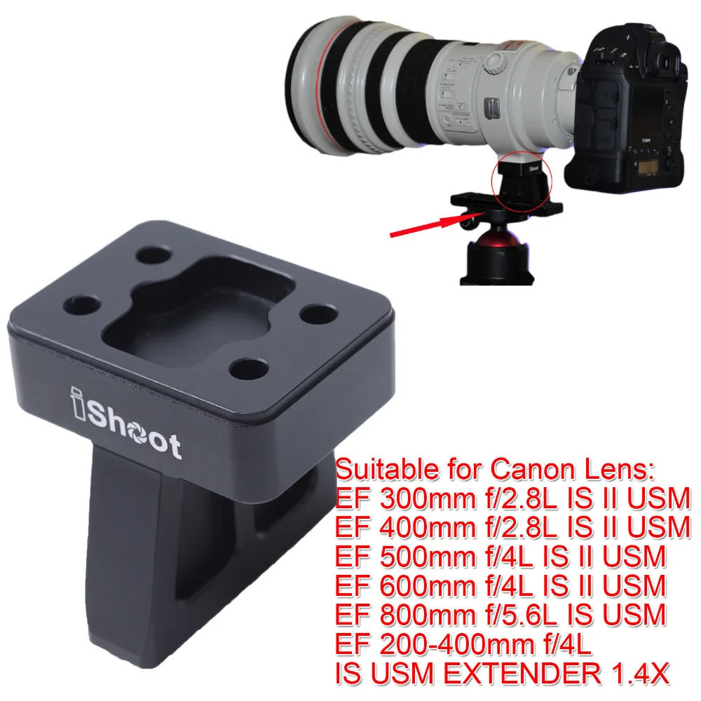 Lens Collar Foot Tripod Mount Ring Stand Base for Canon EF 200-400mm f/4L IS USM EXTENDER 1.4X, EF 400mm f/2.8L IS II USM
Lens Collar Foot Tripod Mount Ring Stand Base for Canon EF 200-400mm f/4L IS USM EXTENDER 1.4X, EF 400mm f/2.8L IS II USM
