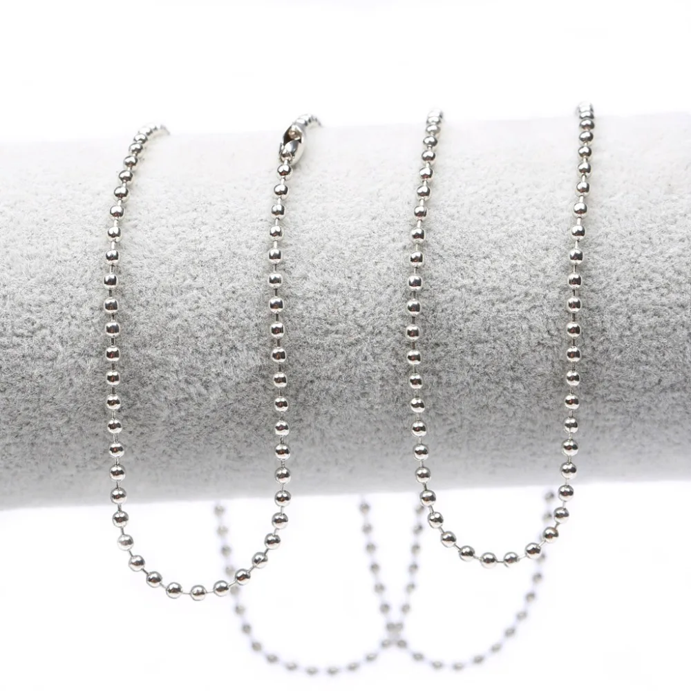 reidgaller 5pcs 2.4mm 80mm long metal ball beaded chains for jewelry making diy necklace pendant accessories | Украшения и
