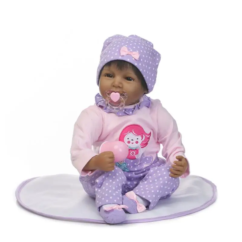 Bebe girl boneca ручная имплантированная кукла для волос reborn menina de silicone 55 см подарок на