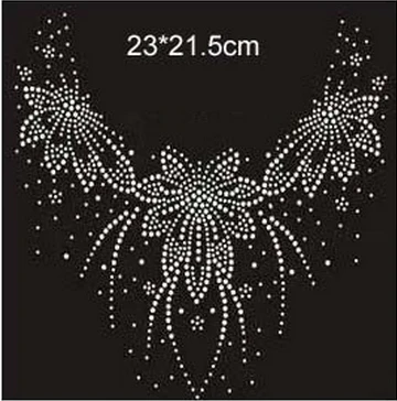 2pc/lot Flower decor neckline patches hot fix rhinestones iron on transfers motif transfer on design
2pc/lot Flower decor neckline patches hot fix rhinestones iron on transfers motif transfer on design
