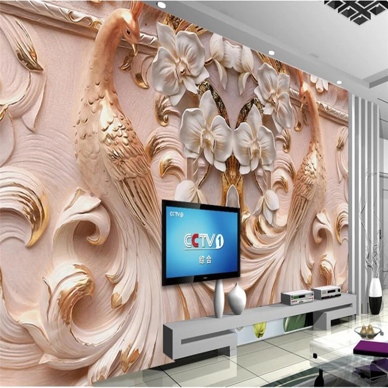 beibehang Large Peacock Relief Backdrop Butterfly Ornament Background Wall Painting Custom Wallpaper papel de parede para quarto
beibehang Large Peacock Relief Backdrop Butterfly Ornament Background Wall Painting Custom Wallpaper papel de parede para quarto