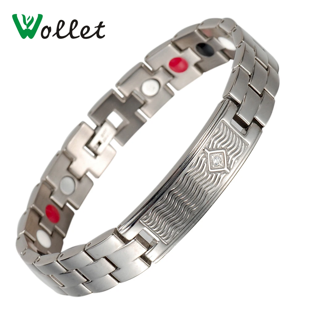 Wollet Jewelry Fashion Titanium Magnetic Bracelet Bangle for Men Healing Energy 21.5cm One Raw Magnets
Wollet Jewelry Fashion Titanium Magnetic Bracelet Bangle for Men Healing Energy 21.5cm One Raw Magnets