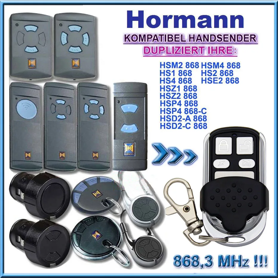 Пульт дистанционного управления Hormann HSM2 HSM4 868 МГц копия ворот гаража передатчик