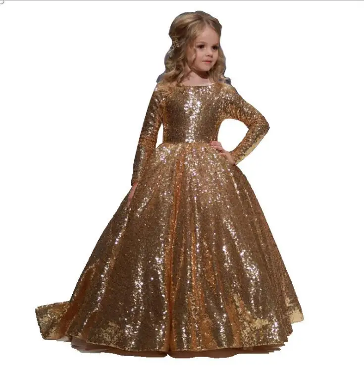 Girl Party Dress Wedding Floor Length Dress Girls Birthday Sequins Princess Ball Gown Kids Long Sleeve Performance Clothes
Girl Party Dress Wedding Floor Length Dress Girls Birthday Sequins Princess Ball Gown Kids Long Sleeve Performance Clothes