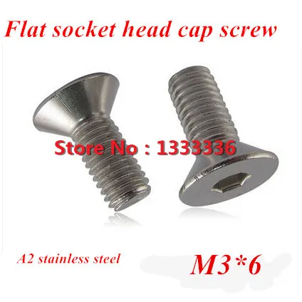 200pcs M3*6 DIN7991 Stainless steel Flat (Countersunk) Head Drive Hexagon Socket Cap Screw Bolt
200pcs M3*6 DIN7991 Stainless steel Flat (Countersunk) Head Drive Hexagon Socket Cap Screw Bolt