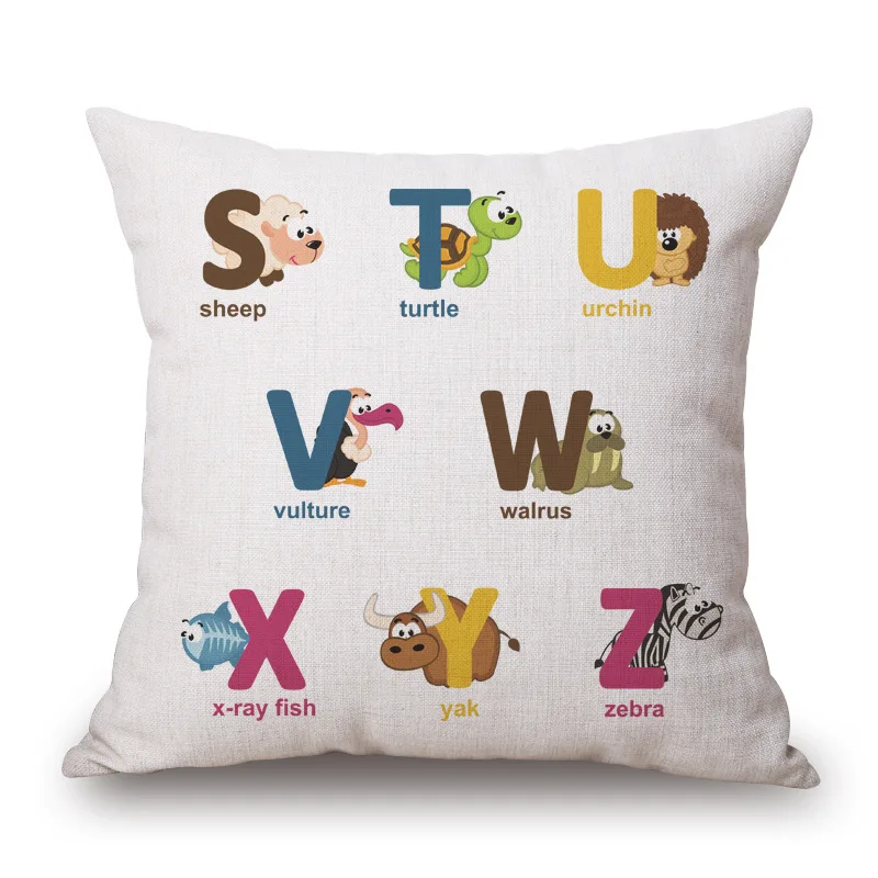 Printed English Alphabets Cushion Cover Without Core Custom Cotton Linen Decorative Pillows Sofa Chair Cushions Home Decor 45*45
Printed English Alphabets Cushion Cover Without Core Custom Cotton Linen Decorative Pillows Sofa Chair Cushions Home Decor 45*45