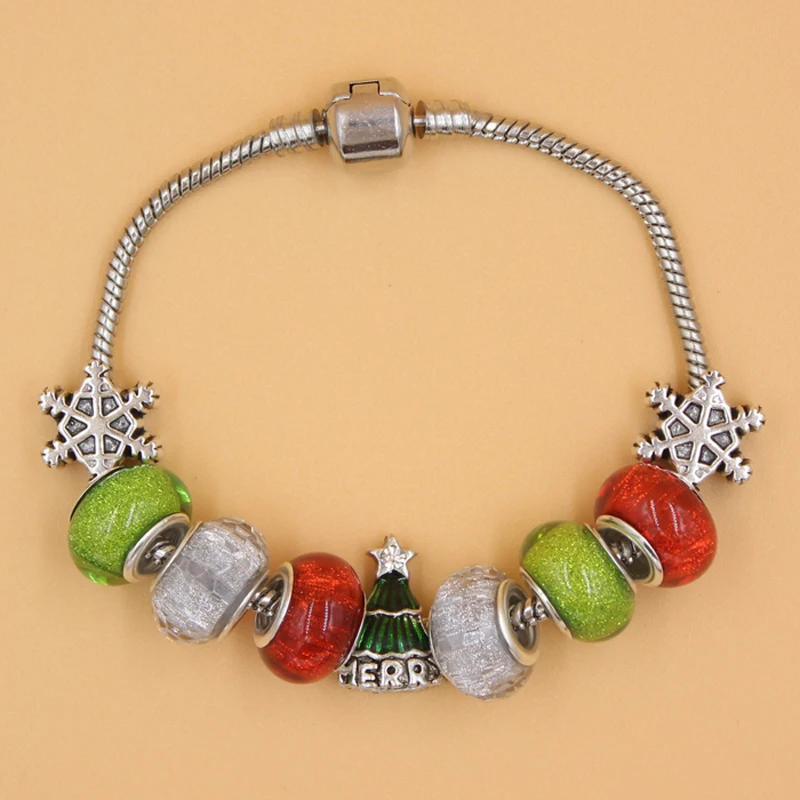 6PCS/Lot New Arrival Jewelry Bracelet DIY European Style Christmas Bead Snowflake Bracelet for Christmas Gift
6PCS/Lot New Arrival Jewelry Bracelet DIY European Style Christmas Bead Snowflake Bracelet for Christmas Gift