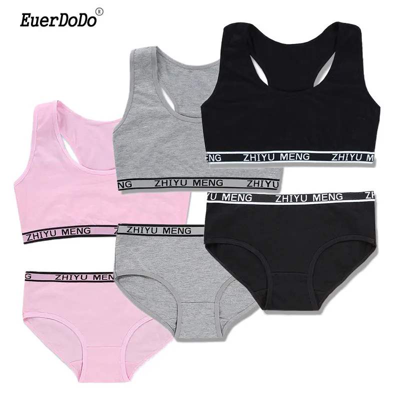Young Girls Underwear Set Teenage Clothes Sets Teenager Sport Underwear Training Bra For Girls Teen Bra And Panties Sets 8-14Y
Young Girls Underwear Set Teenage Clothes Sets Teenager Sport Underwear Training Bra For Girls Teen Bra And Panties Sets 8-14Y