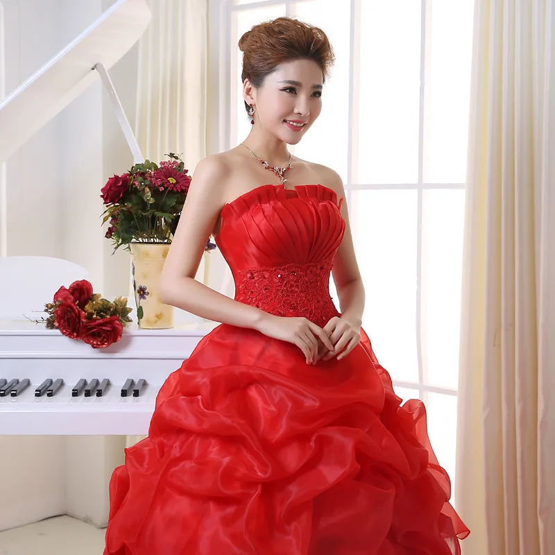 Princess Off the Shoulder Dress for Wedding Party 2019 White/Red Strapless Floor Length Bridal Gown Casamento Vestidos De Novia
Princess Off the Shoulder Dress for Wedding Party 2019 White/Red Strapless Floor Length Bridal Gown Casamento Vestidos De Novia