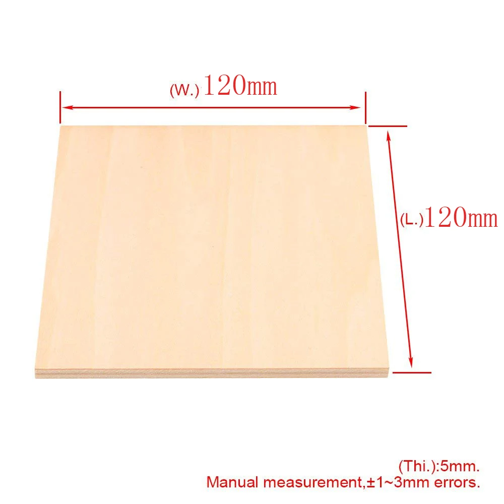 5Pcs 12x12cm Blank 5mm Thickness Wooden Board Unfinished Unpainted Wood Sheets for Wood DIY Craft Carving Modeling
5Pcs 12x12cm Blank 5mm Thickness Wooden Board Unfinished Unpainted Wood Sheets for Wood DIY Craft Carving Modeling