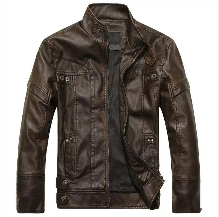 M-3XL! 2018 Europe and the United States men's vintage locomotives with velvet male leather coat Big yards male water jacket
M-3XL! 2018 Europe and the United States men's vintage locomotives with velvet male leather coat Big yards male water jacket