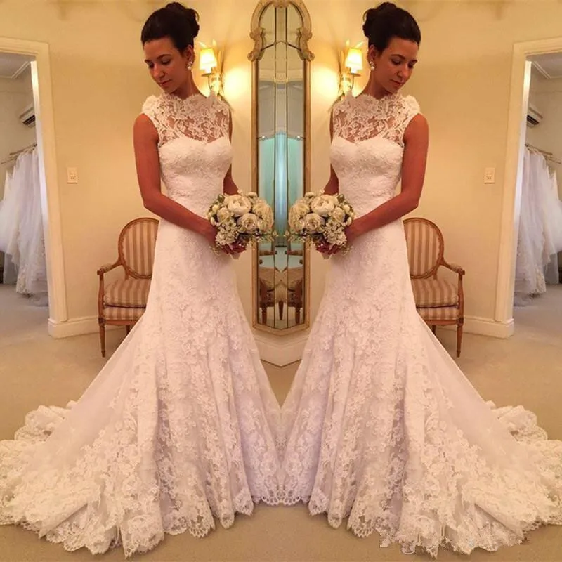 Vestido De Novia 2021 Beautiful High Neck Lace Mermaid Wedding Dresses Sleeveless Sweep Train Wedding gowns Bridal Gowns
Vestido De Novia 2021 Beautiful High Neck Lace Mermaid Wedding Dresses Sleeveless Sweep Train Wedding gowns Bridal Gowns