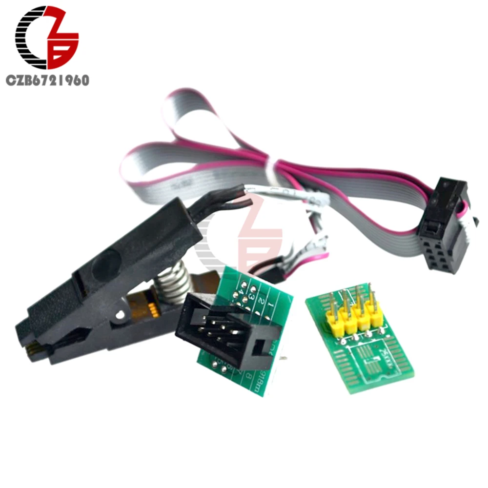 Тестовый зажим SOIC8 SOP8 для EEPROM 93/25 /24Cx, встроенный Программирование + 2 адаптера
Тестовый зажим SOIC8 SOP8 для EEPROM 93/25 /24Cx, встроенный Программирование + 2 адаптера