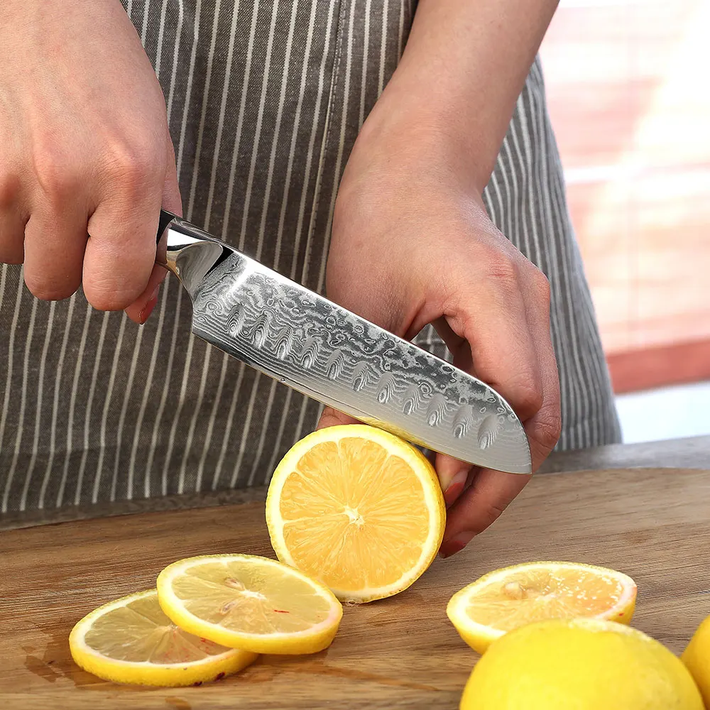 SUNNECKO 5 "нож Santoku кухонные ножи 73 слоя японский Дамаск VG10 стальная бритва острый