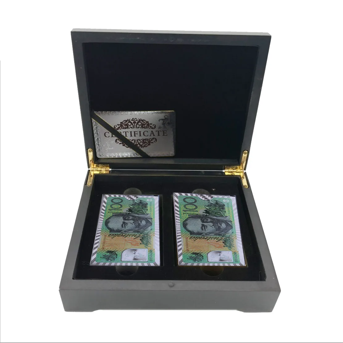 AUD 100 Silver Banknote Collectible Double Playing Card with Wooden Box Personalized Gifts
AUD 100 Silver Banknote Collectible Double Playing Card with Wooden Box Personalized Gifts