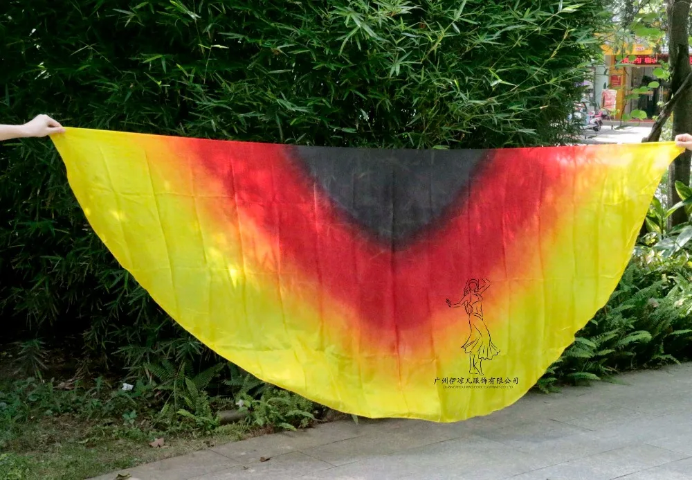 2016 design 100% real silk belly dance veil, cheap dance veils, semicercle veil wholesale 250*114cm Black Red Orange Yellow
2016 design 100% real silk belly dance veil, cheap dance veils, semicercle veil wholesale 250*114cm Black Red Orange Yellow