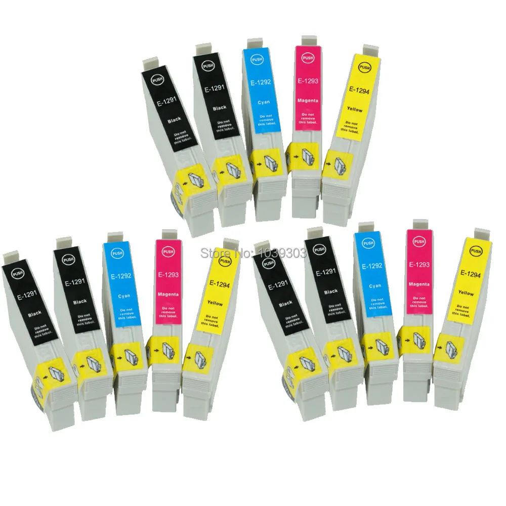15pcs Compatible Epson T1291 High Yield Ink Cartridges for Epson Stylus SX425 SX425W SX235W BX635FWD Epson WF-3520DWF
15pcs Compatible Epson T1291 High Yield Ink Cartridges for Epson Stylus SX425 SX425W SX235W BX635FWD Epson WF-3520DWF