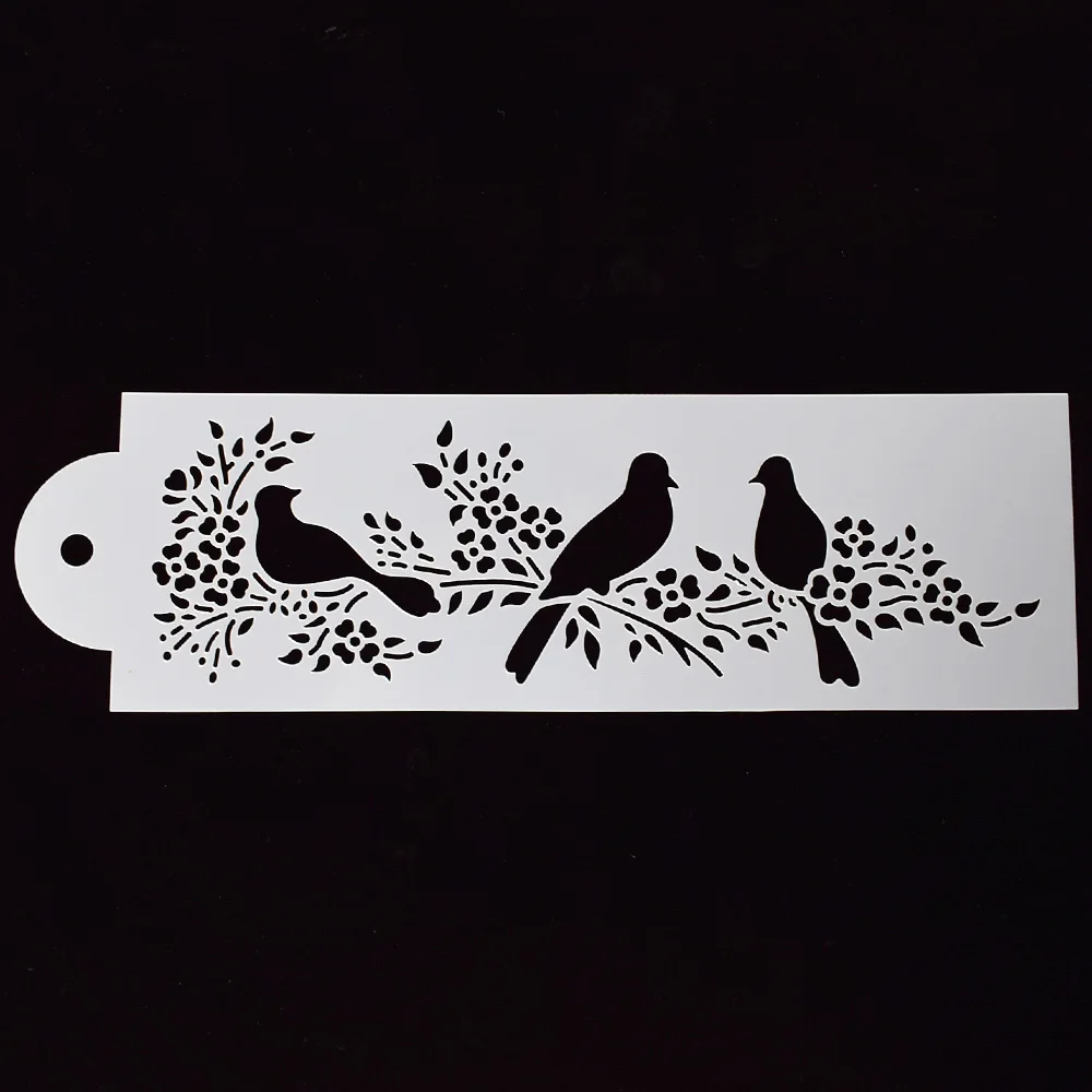 

1PC Magpie Bird on Branches Shaped Reusable Stencil Airbrush Painting Art DIY Home Decor Scrap Booking Album Crafts New Arriver