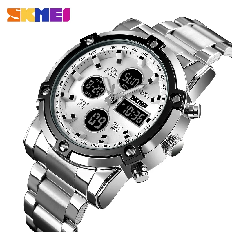 

SKMEI Men Watch Digital Watch Waterproof Wristwatches Analog Men Luxury Sport Calories Chrono Alarm Men Watch Relogio Masculino