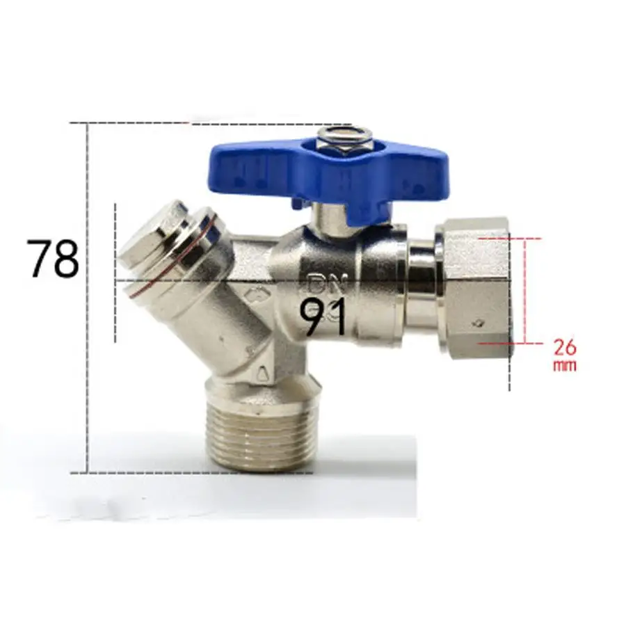 DN20 G 3/4" BSPP Female To Male Brass Angle Ball Valve With Fliter Strainer For Wall-hung boiler Water Gas Oil
DN20 G 3/4" BSPP Female To Male Brass Angle Ball Valve With Fliter Strainer For Wall-hung boiler Water Gas Oil