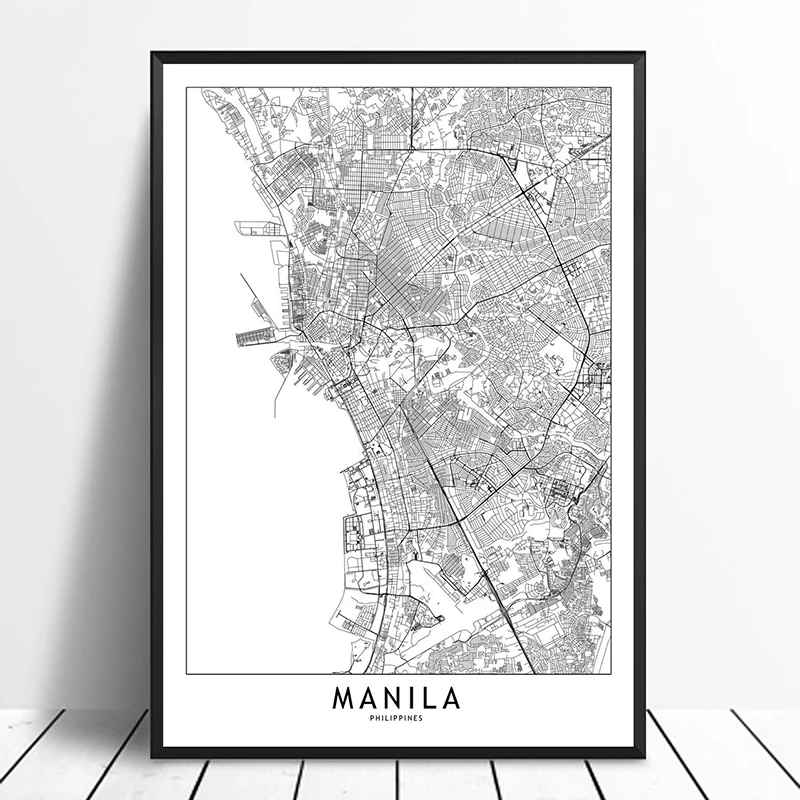 Manila Black White Custom World City Map Posters Prints Nordic Style Wall Art Pictures Home Decor Canvas Painting
Manila Black White Custom World City Map Posters Prints Nordic Style Wall Art Pictures Home Decor Canvas Painting