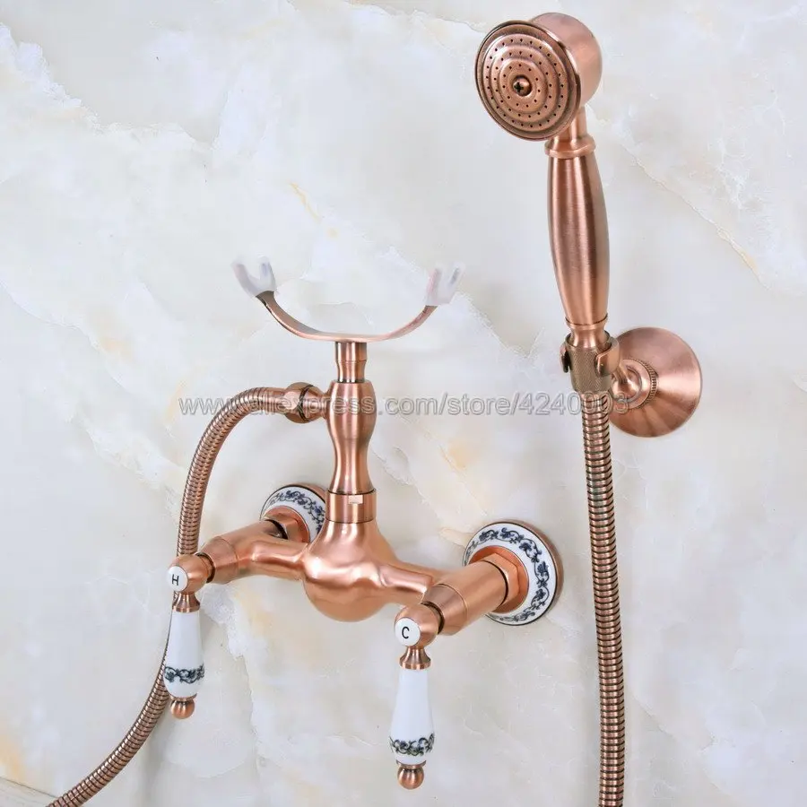Antique Red CopperBathroom Faucet Bath Faucet Mixer Tap Wall Mounted Hand Held Shower Head Kit Shower Faucet Sets Kna353
Antique Red CopperBathroom Faucet Bath Faucet Mixer Tap Wall Mounted Hand Held Shower Head Kit Shower Faucet Sets Kna353