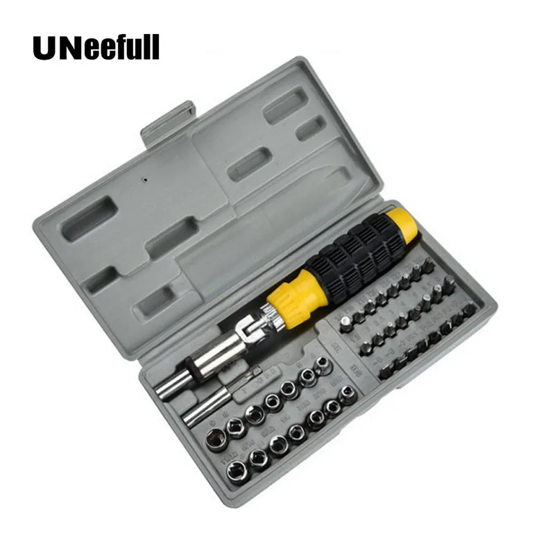 UNeefull Multifunction Screwdriver kit of 41 in 1 Screwdriver Sockets Combination Tool Box Set Home Household Repair Tools Kit
UNeefull Multifunction Screwdriver kit of 41 in 1 Screwdriver Sockets Combination Tool Box Set Home Household Repair Tools Kit
