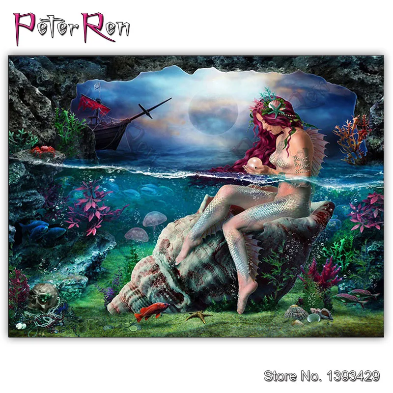 New Full Diamond Painting Mermaid With Pearl Embroidery crystal Cross Stitch Rhinestone Mosaic Picture Decor Gifts Scenery Girl
New Full Diamond Painting Mermaid With Pearl Embroidery crystal Cross Stitch Rhinestone Mosaic Picture Decor Gifts Scenery Girl
