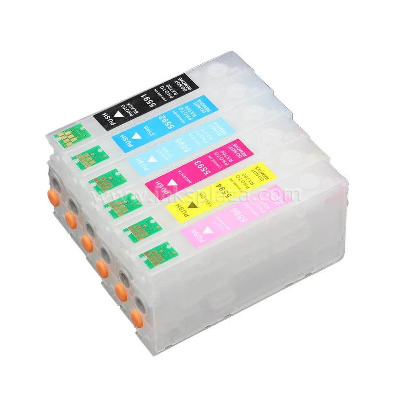Перезаправляемые картриджи CISSPLAZA T05591 - T05596 с чипом ARC, совместимы с epson rx 700 RX700, 5 наборов
Перезаправляемые картриджи CISSPLAZA T05591 - T05596 с чипом ARC, совместимы с epson rx 700 RX700, 5 наборов