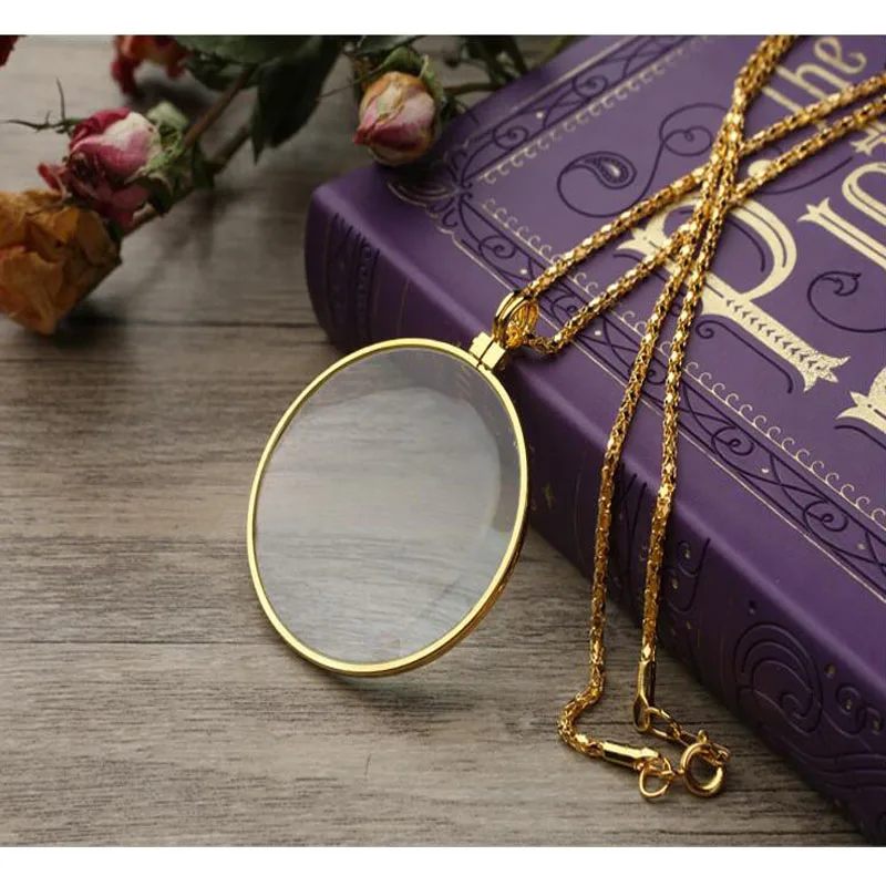 Metal Chained Magnifying Glass 5X Magnifying Optical Lens Magnifying Glass Reading Single Piece Necklace Magnifying Glass
Metal Chained Magnifying Glass 5X Magnifying Optical Lens Magnifying Glass Reading Single Piece Necklace Magnifying Glass