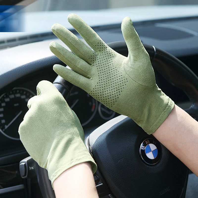 New Suede Sun Protection Gloves Male Female Summer Thin Short Style Anti-Slip Driving Gloves Sweat Absorption Mittens SZ008W
New Suede Sun Protection Gloves Male Female Summer Thin Short Style Anti-Slip Driving Gloves Sweat Absorption Mittens SZ008W