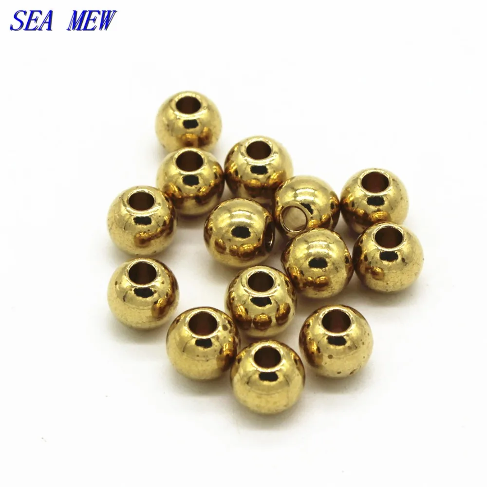 SEA MEW 200PCS 6mm Vintage Raw Brass Spacer Beads 3mm/2mm/1.5mm Hole Beads Round Beads DIY Beads DIY Jewelry Making Parts
SEA MEW 200PCS 6mm Vintage Raw Brass Spacer Beads 3mm/2mm/1.5mm Hole Beads Round Beads DIY Beads DIY Jewelry Making Parts
