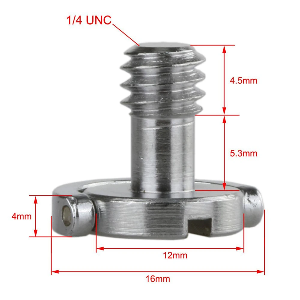 50 pcs Stainless Steel D Shaft D-ring 1/4" Mounting Camera Screw for Camera/Tripod Monopod/Quick Release (QR) Plate
50 pcs Stainless Steel D Shaft D-ring 1/4" Mounting Camera Screw for Camera/Tripod Monopod/Quick Release (QR) Plate