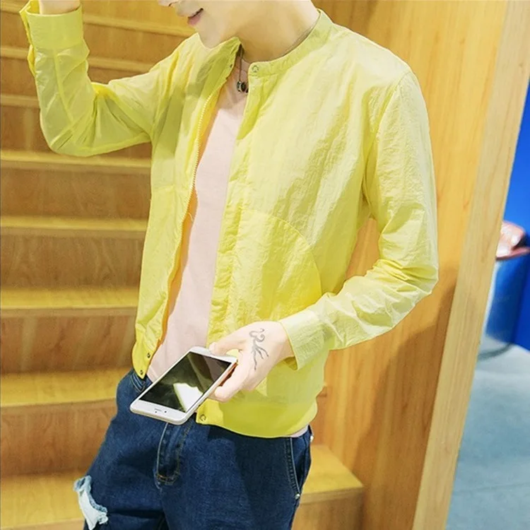 Men Prevent Bask In Clothes High Quality Pure Color top coat Dropshipping new Breathable Light Thin Men's Jacket fashion Clothes
Men Prevent Bask In Clothes High Quality Pure Color top coat Dropshipping new Breathable Light Thin Men's Jacket fashion Clothes
