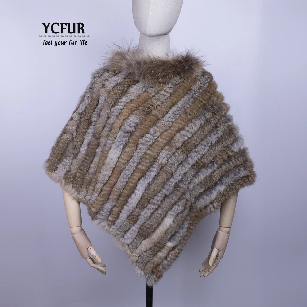 YCFUR Women Stoles Ponchos Winter Knit Rabbit Fur Ladies Shawls Scarves with Raccoon Fur Collar Winter Warm Poncho Women
YCFUR Women Stoles Ponchos Winter Knit Rabbit Fur Ladies Shawls Scarves with Raccoon Fur Collar Winter Warm Poncho Women