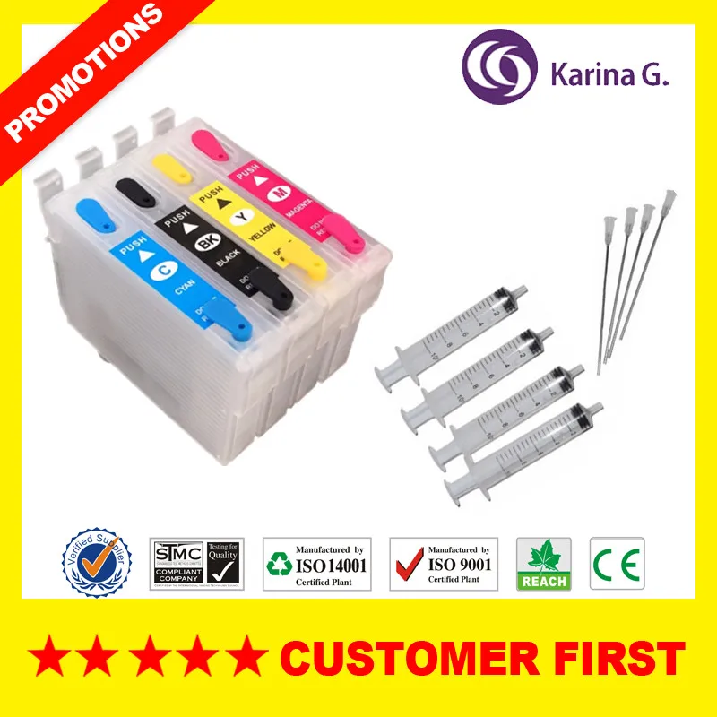 Refillable for Epson T1621 T1631 empty ink cartridge suit For Epson Workforce WF-2010W/2510WF/2520NF/2530WF/2540WF
Refillable for Epson T1621 T1631 empty ink cartridge suit For Epson Workforce WF-2010W/2510WF/2520NF/2530WF/2540WF