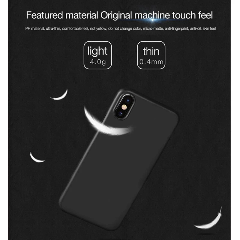 CAFELE для iPhone XS Funda шифоновая серия PP ультра-тонкий матовый защитный корпус задняя