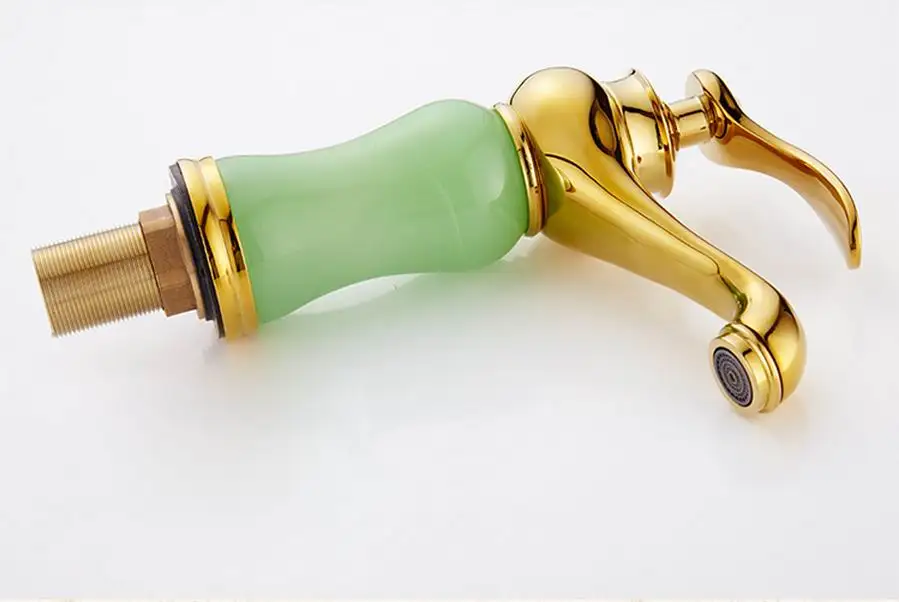 Luxury Copper antique jade faucet European gold tap basin bathroom cock luxury home decor free shipping Sink Faucet bath taps
Luxury Copper antique jade faucet European gold tap basin bathroom cock luxury home decor free shipping Sink Faucet bath taps