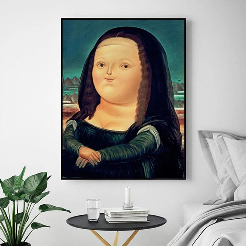 Cute Fat Mona Lisa Painting Cartoon Funny Mona Lisa Poster Print Big Size Wall Art for Living Room Nordic Cuadros Salon Tableaux
Cute Fat Mona Lisa Painting Cartoon Funny Mona Lisa Poster Print Big Size Wall Art for Living Room Nordic Cuadros Salon Tableaux