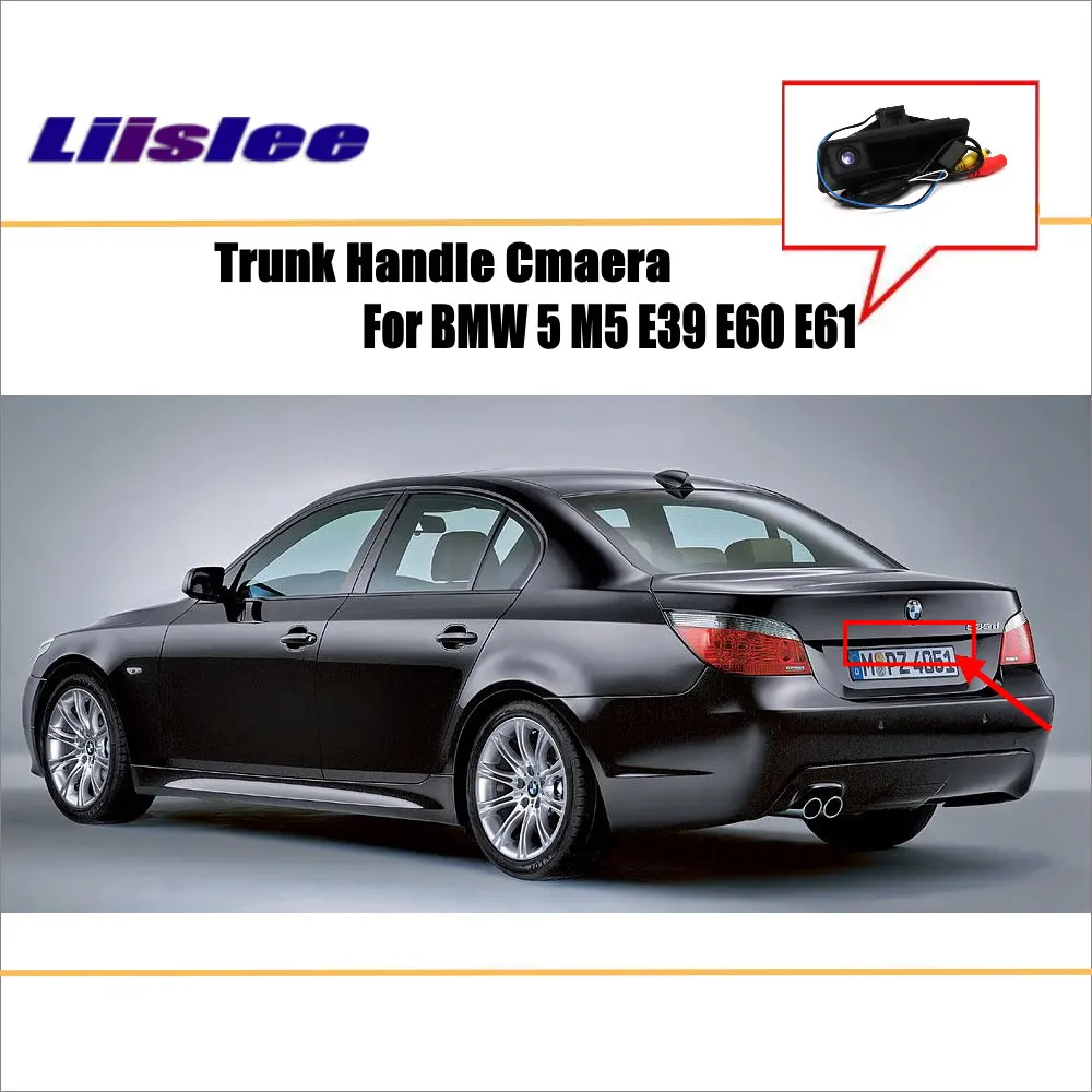 Фото Liislee Автомобильная камера заднего вида для BMW 5 M5 E39 E60 E61/камера вида/HD CCD RCA NTST