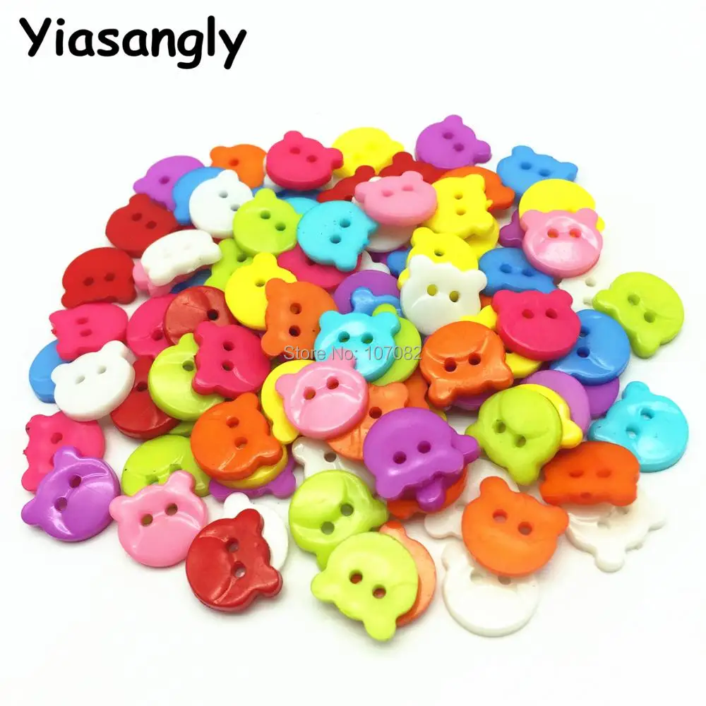 200pcs Mixed Bear Head Shape Buttons For Sewing Scrapbooking 15mm 2 Holes Cartoon Plastic Cartoon Button
200pcs Mixed Bear Head Shape Buttons For Sewing Scrapbooking 15mm 2 Holes Cartoon Plastic Cartoon Button