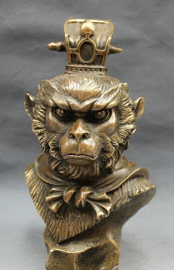 9" Chinese Bronze Great Sage Equalling Heaven Sun WuKong Monkey King Head Statue statues garden decoration
9" Chinese Bronze Great Sage Equalling Heaven Sun WuKong Monkey King Head Statue statues garden decoration