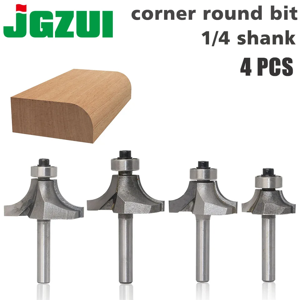 4 шт. "Радиус круглого края формирования фрезы 1/4" хвостовик|router bit|edge router bitsrouter
