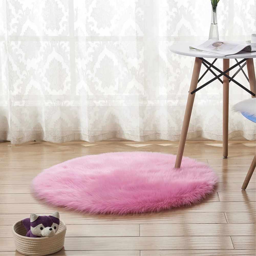Artificial Wool Carpet Round Rose Red Sheepskin Hairy Carpets Faux Mat Fur Plain Fluffy Soft Area Rug Tapetes 30-140CM
Artificial Wool Carpet Round Rose Red Sheepskin Hairy Carpets Faux Mat Fur Plain Fluffy Soft Area Rug Tapetes 30-140CM