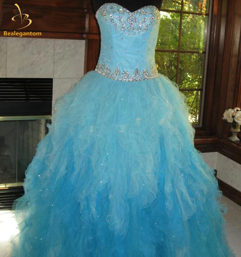 Bealegantom Blue Ball Gown Quinceanera Dresses 2019 Beads Sweet 16 Dress For 15 Years Debutante Vestidos De 15 Anos QA1237
Bealegantom Blue Ball Gown Quinceanera Dresses 2019 Beads Sweet 16 Dress For 15 Years Debutante Vestidos De 15 Anos QA1237