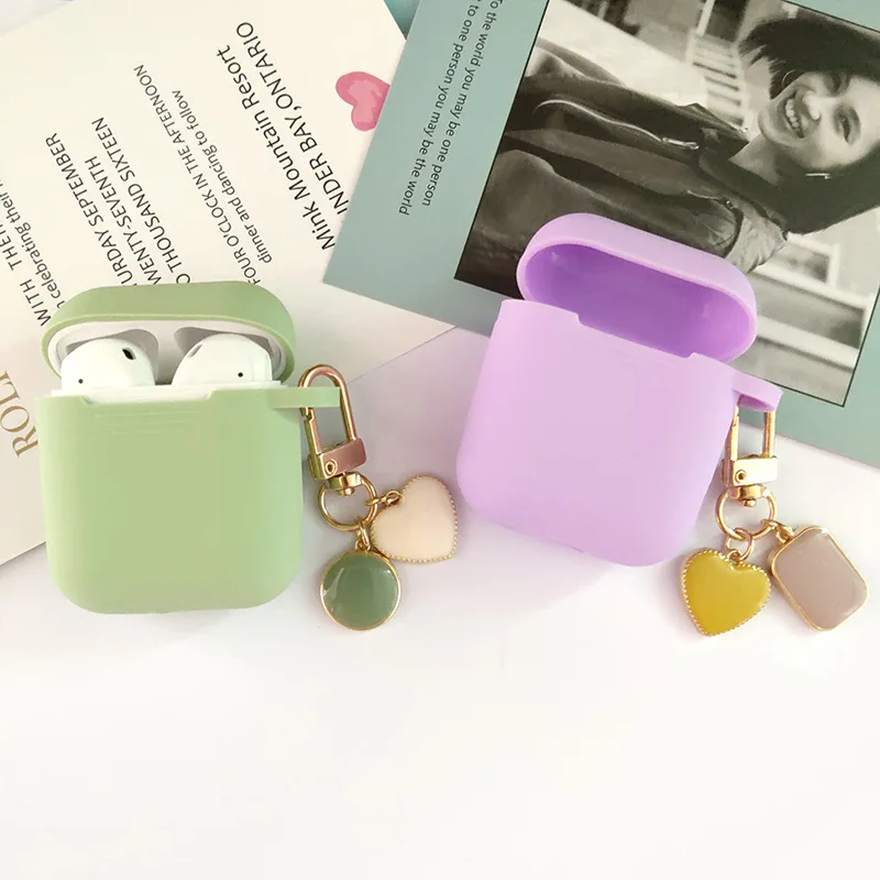Супер милый Алмазный геометрический брелок силиконовый чехол для Apple AirPods