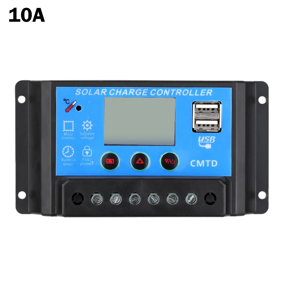 10A Solar Charge Controller with LCD Display Auto Regulator Timer Multi-functional Solar Charge and Discharge Controller
10A Solar Charge Controller with LCD Display Auto Regulator Timer Multi-functional Solar Charge and Discharge Controller