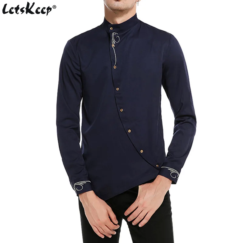 Mens Fashion Floral Embroidered Shirt slant button Long sleeve dress shirts for male Slim fit EU size S-2XL, ZA412
Mens Fashion Floral Embroidered Shirt slant button Long sleeve dress shirts for male Slim fit EU size S-2XL, ZA412