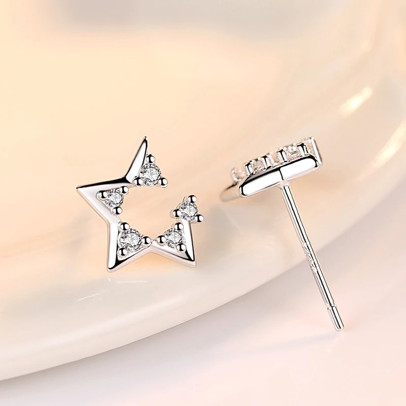 Opening Pentagram Star Earrings Zircon Open Pentangle Star Punk Stud Earring Silver Color Earings For Women Jewelry
Opening Pentagram Star Earrings Zircon Open Pentangle Star Punk Stud Earring Silver Color Earings For Women Jewelry